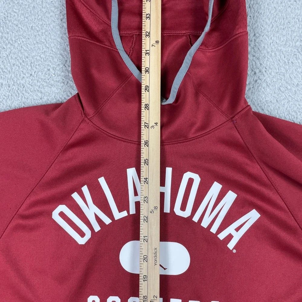 Oklahoma Sooners Jordan Hoodie Mens Medium Red OU Pullover Sweatshirt